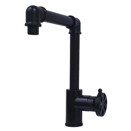 Kingston Brass KS144RXMB Single-Handle Bathroom Faucet with Push Pop-Up, Matte Black KS144RXMB